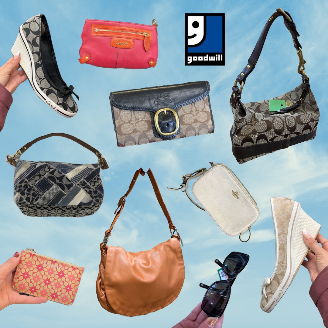 goodwillsd's tweet photo. We 💙 Coach! But we love THRIFTED #Coach more 🥰 #SDGoodwill #GoodwillSanDiego #MakingGoodHappen #CoachNY #VintageCoach #ThriftedCoach #HandBags #Summer #DesignerFinds #ThriftedDesigner #ThriftedFashion #VintageFinds #Thrifted #Thrift #ShopGoodwill #OnlineShopping #Ecommerce https://t.co/KTlV2U29ZK