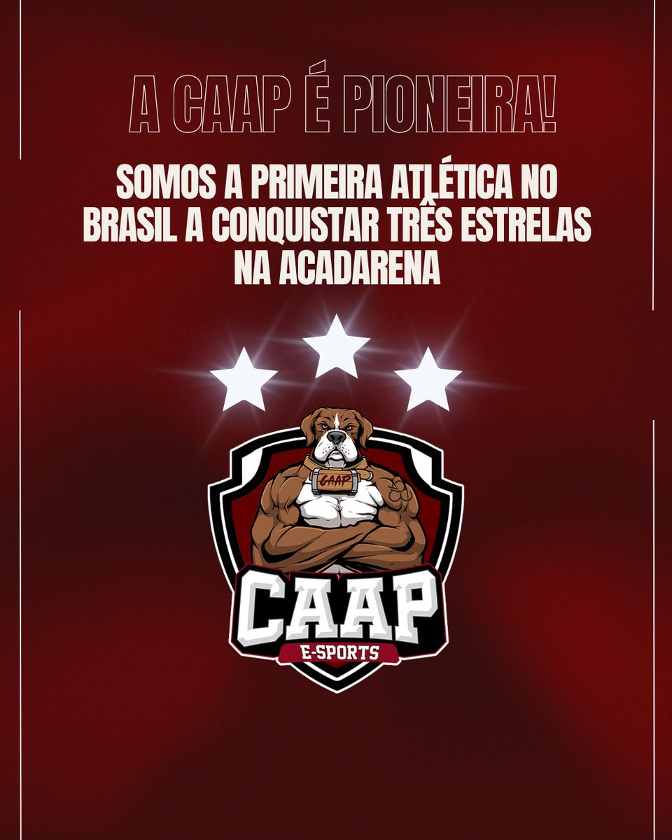 esportscaap's tweet photo. A CAAP é a primeira atlética universitária a conquistar 3 estrelas na @AcadArenaBR
Somos a maior equipe de e-sports universitário não somente na região do ABC mas também no Brasil todo!
Agradecemos a cada player e a todos que apoiam e acompanham a nossa trajetória! #GOCAAP https://t.co/jHmBcMwZTC