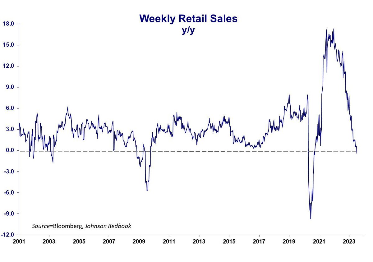 govttrader's tweet image. This is before $9 billion a month of govt deferred student loan payments resume...$9 billion per month of retail spending about to be sucked out of the economy, and into the US Treasury.

2024 will be a surprise economic pain to many...but not for us.