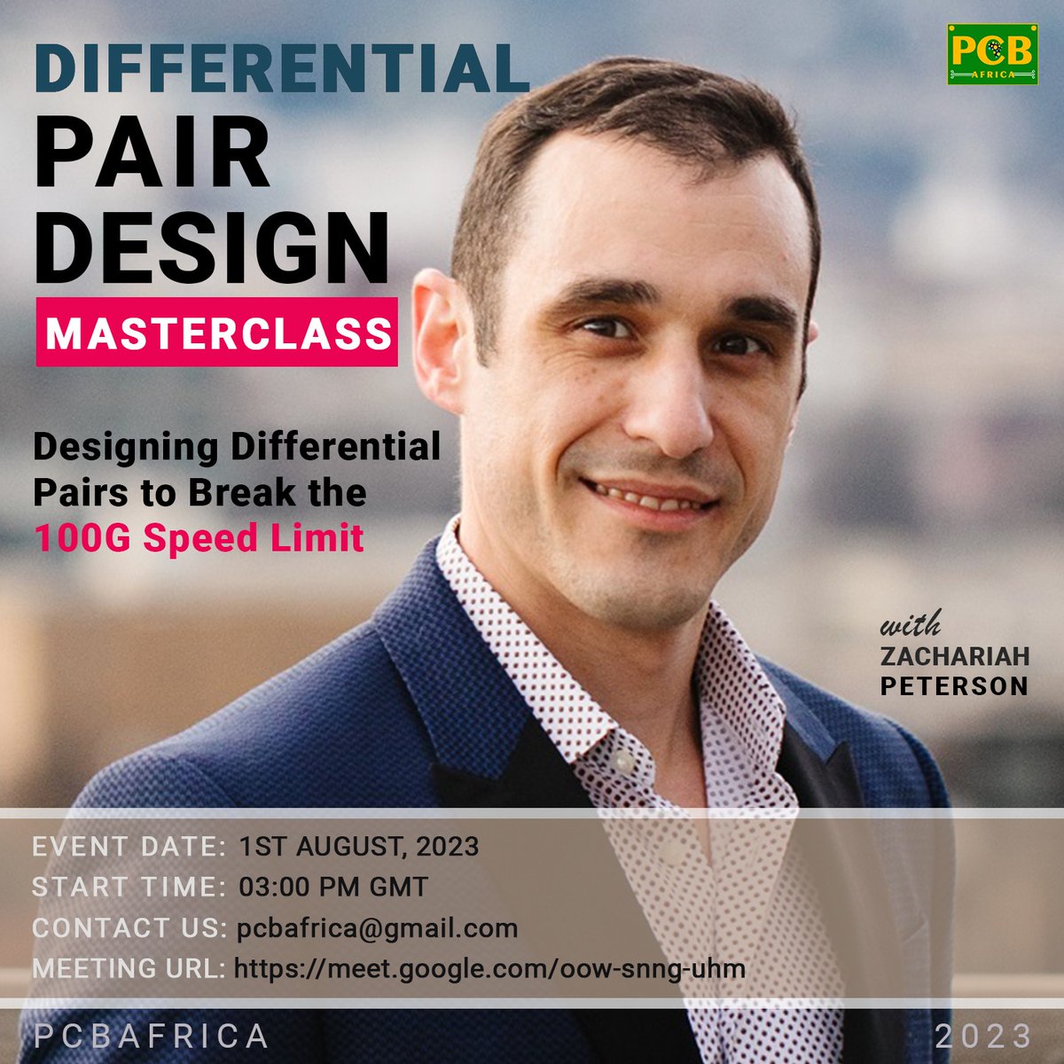 EnochPrince7's tweet photo. Differential Pair Design MasterClass
Tuesday, August 1 · 3:00 – 5:00 pm
Time zone: GMT

Google Meet joining info
Video call link: https://t.co/SqeUf7oqsX

#pcbdesign #pcbafrica #differentialpair #100g https://t.co/q8w8HS0zrs