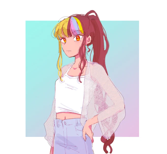 サマーニットポニーテールギャラ子