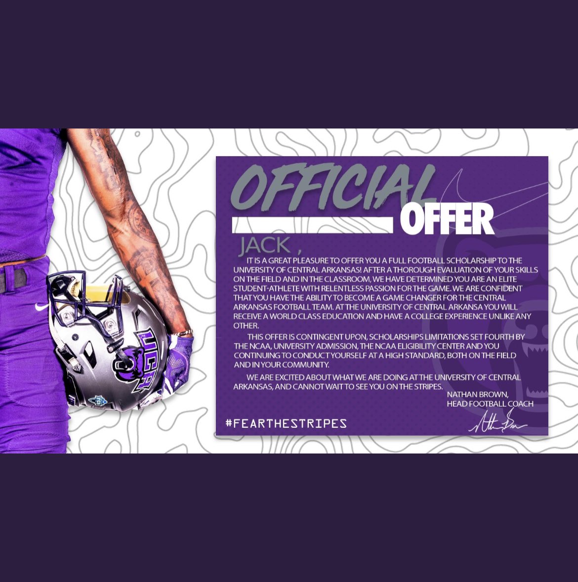 Jack Patterson (@jpwooo) on Twitter photo Committed! #FEARTHESTRIPES <a href="/NathanBrownUCA/">Nathan Brown</a> <a href="/kencollums/">Ken Collums</a> <a href="/UCA_Football/">π¨ππ ππππ₯π¦ ππ’π’π§ππππ</a> <a href="/NORTHPOINTFB/">Northpoint Football</a> <a href="/NCS_Trojans/">NCS Trojans</a> <a href="/ArRecruitingGuy/">Richard Davenport</a> <a href="/johnvarlas/">John Varlas</a> <a href="/wynstonw_/">Wynston Wilcox</a> <a href="/samspiegs/">Sam Spiegelman</a> @Rivals_Clint <a href="/TnVarsity/">TNVarsity</a> <a href="/CSmithScout/">Chris Smith</a> <a href="/CoachGold57/">Tyler Gold</a> Committed! #FEARTHESTRIPES <a href="/NathanBrownUCA/">Nathan Brown</a> <a href="/kencollums/">Ken Collums</a> <a href="/UCA_Football/">π¨ππ ππππ₯π¦ ππ’π’π§ππππ</a> <a href="/NORTHPOINTFB/">Northpoint Football</a> <a href="/NCS_Trojans/">NCS Trojans</a> <a href="/ArRecruitingGuy/">Richard Davenport</a> <a href="/johnvarlas/">John Varlas</a> <a href="/wynstonw_/">Wynston Wilcox</a> <a href="/samspiegs/">Sam Spiegelman</a> @Rivals_Clint <a href="/TnVarsity/">TNVarsity</a> <a href="/CSmithScout/">Chris Smith</a> <a href="/CoachGold57/">Tyler Gold</a>