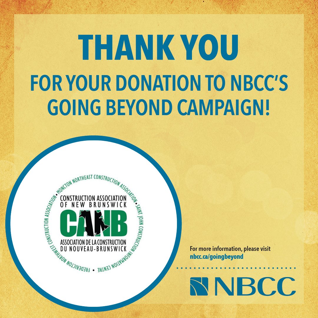 myNBCC's tweet photo. ποΈ A huge thank you to the Construction Association of New Brunswick for your generous donation to the #NBCCGoingBeyond campaign! Your support is building a brighter future for learners in the construction industry.
Together, we're making a lasting impact! πͺ https://t.co/cAIfbIkgkY