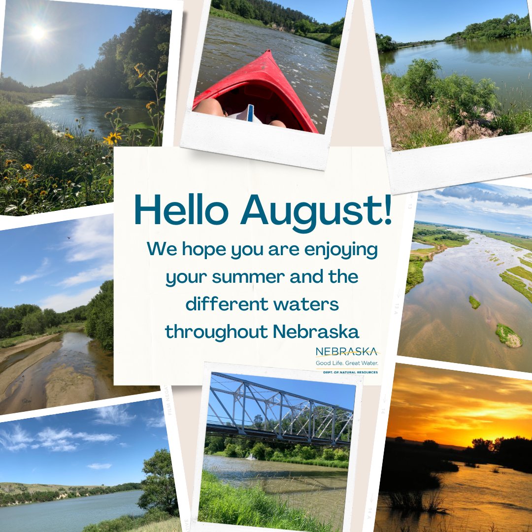 NebraskaDWEE's tweet photo. Happy August! What has been your best summer memory so far?
#NeDNR #summerfun https://t.co/lke77YMWph
