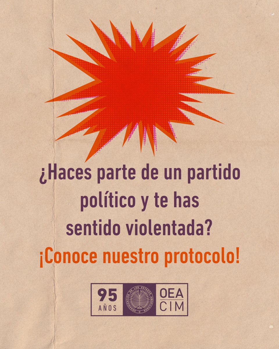🔎En 2019 la CIM publicó el Protocolo Modelo sobre Violencia contra las mujeres en política dirigido a partidos políticos.

Nos interesa saber más sobre la adopción de estos protocolos en la región y la capacitación necesaria para su implementación.💥