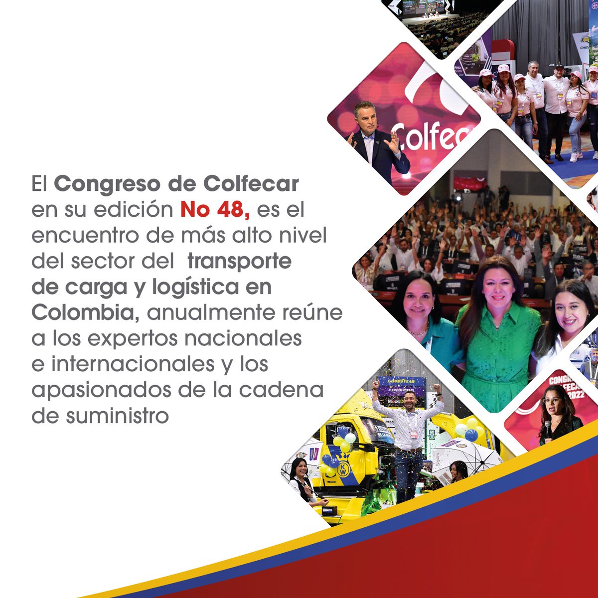 Colfecar's tweet photo. 📆 Marca en tu calendario el 4, 5 y 6 de octubre, la fecha del Congreso del más alto nivel del Transporte y la Logística, un espacio para aprender y conectar con expertos claves en el sector ¡No faltes, inscríbete aquí! ➡️ https://t.co/8qil1b9wwX #congresocolfecar2023 https://t.co/QiwrzKLsMG