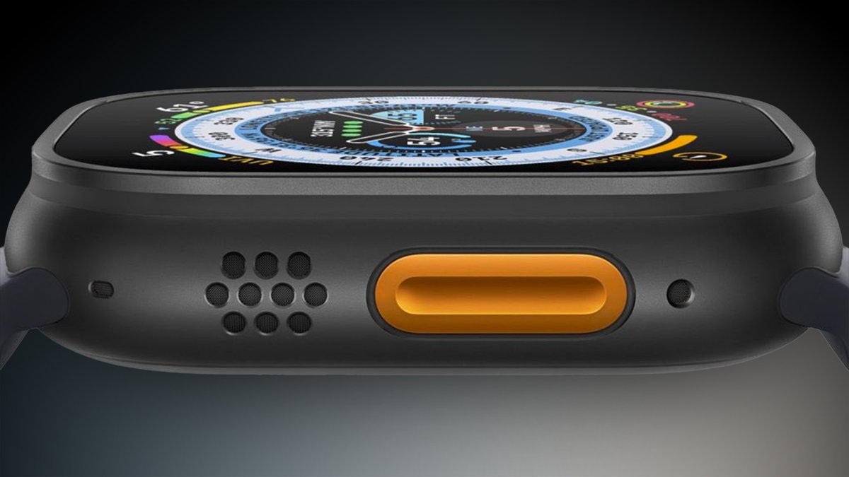 MacRumors's tweet photo. Apple Watch Ultra 2 Again Rumored to Be Available in Black Titanium https://t.co/y7K8wwdorb https://t.co/yaS6h0n0v7