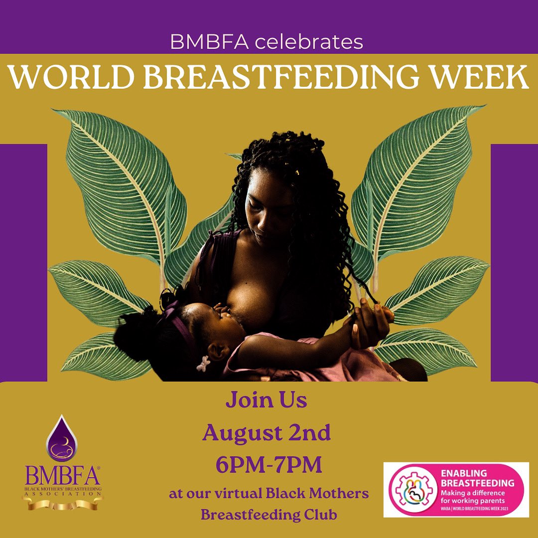 BMBFA's tweet photo. Celebrate #WorldBreastfeedingWeek with us! Join @BMBFA as we empower working moms worldwide. 🌍💪 Virtual Breastfeeding Club on August 2nd, 6PM-7PM. Register via BMBFA B’right Hub App (link in bio).  💜#breastfeeding https://t.co/LZmIvuTTBR