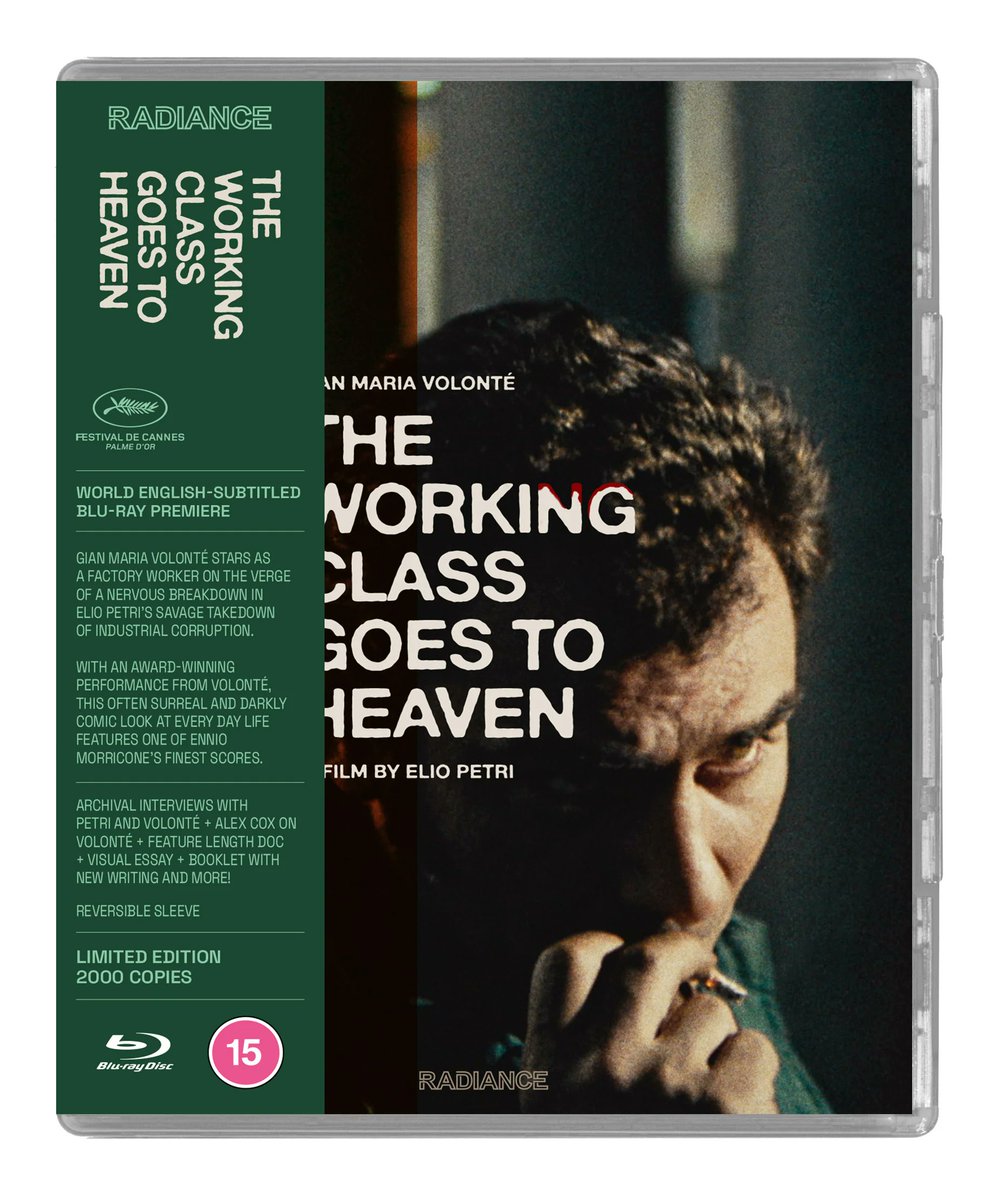 Film 595/1000 for '23 👇🏽 

▶️ A conscientious factory worker becomes embroiled in political activism after his finger is accidentally cut off while working a machine:

#NowWatching 'The Working Class Goes To Heaven' (1971)

#Film #FilmTwitter #PhysicalMedia #Bluray #RadianceFilms