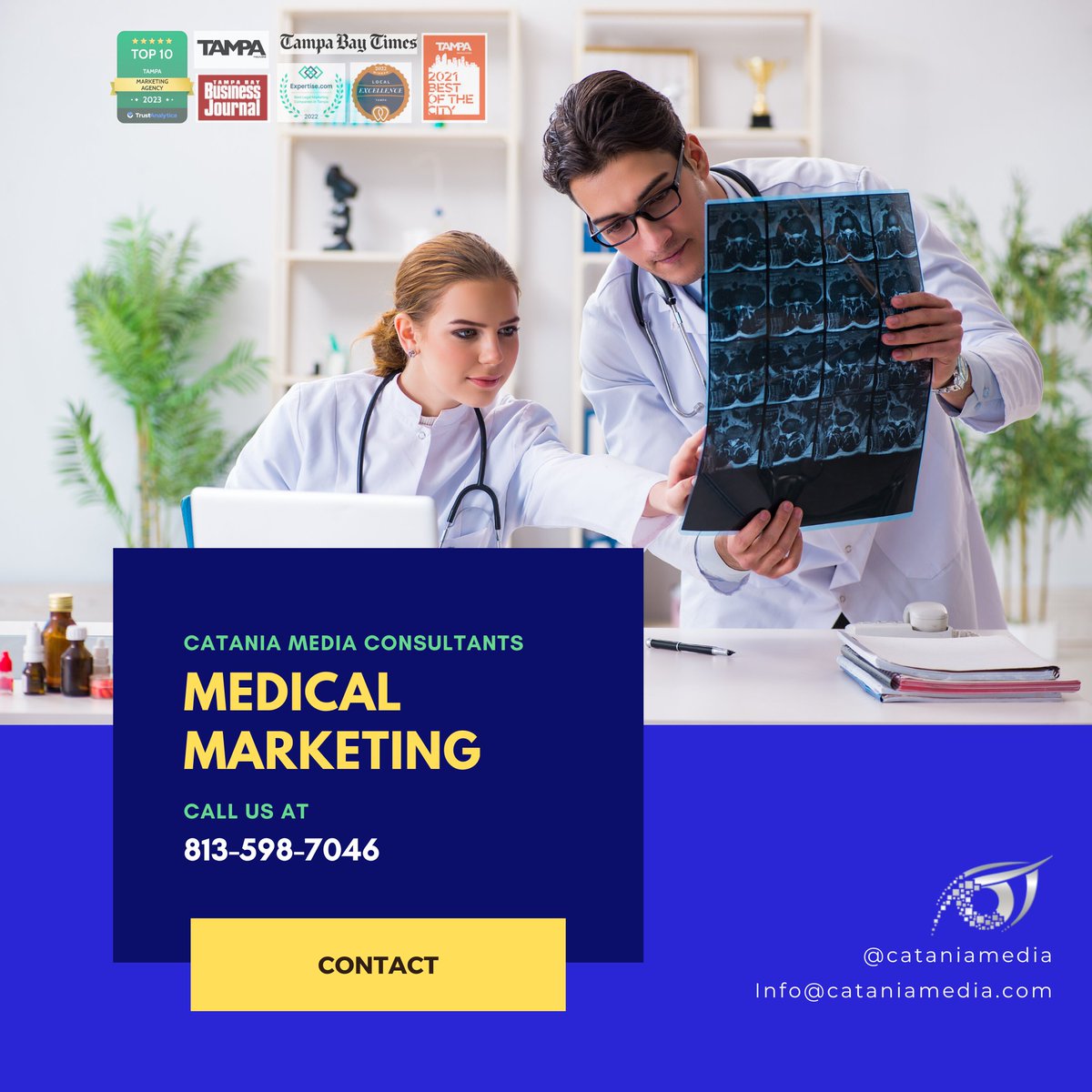 Overwhelmed by Digital Marketing?
The local experts at Catania Media Consultants can help.

Book your appointment NOW!
Office: 813-939-3102
Cell: 813-598-7046
cataniamedia.com

#medicalmarketing #digitalmarketingformedicalservices #healthcaremarketing #healthcareseo
