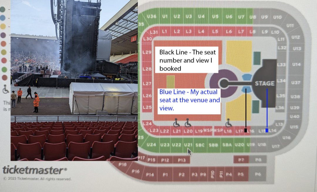 carlhagger's tweet photo. @TicketmasterCS  had an incorrect seating plan for a @Beyonce concert in Sunderland. I was meant to be in line with the front but my view was of scaffolding! 2 tickets were £330 for this view! I've complained but no one replies and they have no phone lines to call to complain to! https://t.co/zDqZqEmWNU