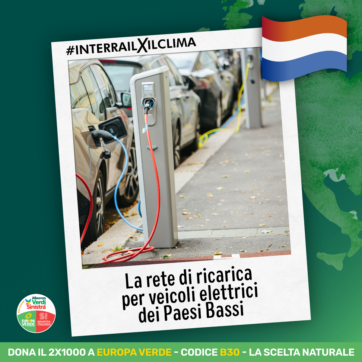 europaverde_it's tweet image. 🔌🚗 Continuiamo il nostro viaggio nei #PaesiBassi con l'#Interrailxilclima. Stazioni di ricarica ovunque per veicoli elettrici, mobilità verde, pratica e comoda. Se è possibile lì, perché non anche da noi? 🚂
#29agosto