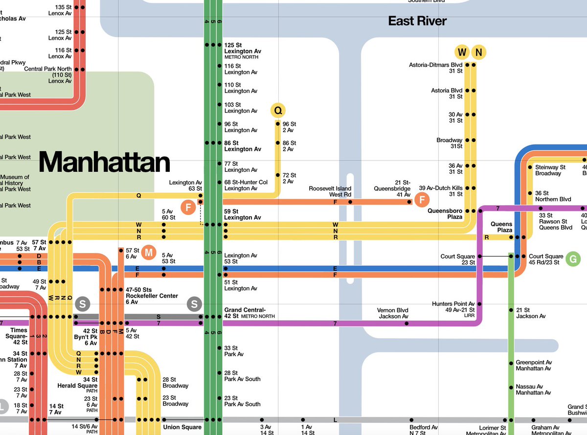 calcagnomaps's tweet photo. Some of my WIPs…1979 map & Vignelli designs as today’s services (Late August to early 2024 when F and M switch temporarily).
#calcagnomaps #whatifmaps #nycsubway #nycsubways #vignelli #newyorkcity #nyc #nycsubwaymap #transitdiagram #bigapple #manhattan #ilovemaps https://t.co/Zl4EbZhTmt