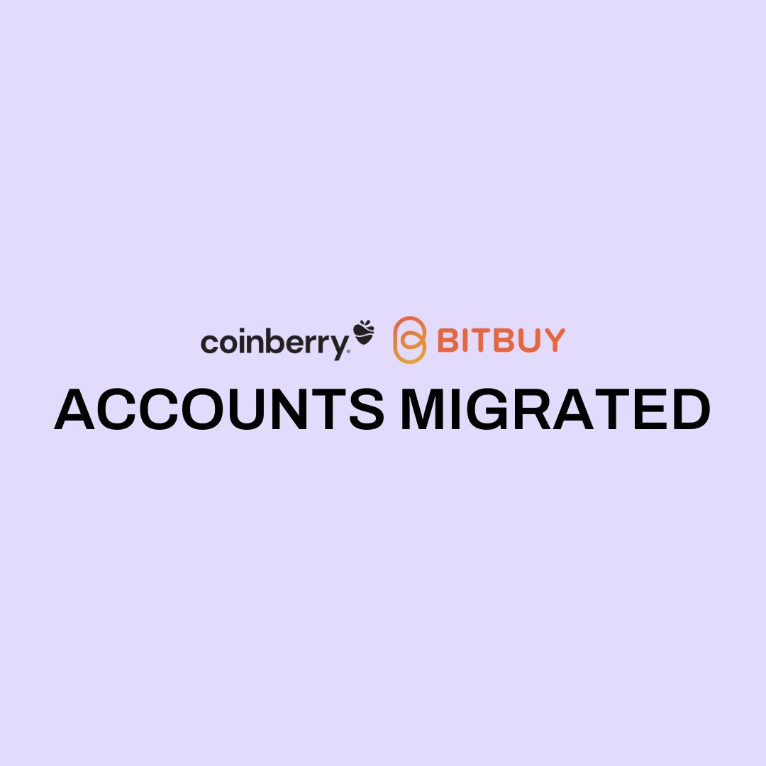 CoinberryHQ's tweet photo. Coinberry accounts have successfully been migrated to Bitbuy!

You’ll now have access to crypto staking, private wealth account management services, and an enhanced pro trade experience!

View thread for more details. https://t.co/YnbUBan2ni