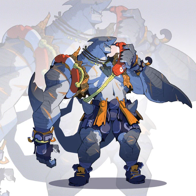 Shark guy and Box samurai