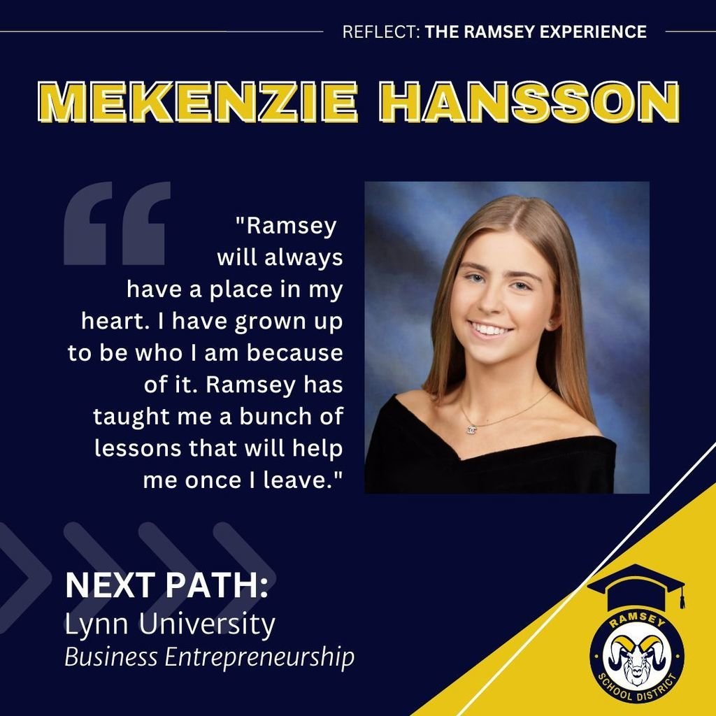 We hope Ramsey leaves a positive mark on each of our students. We know each of you left one on us! #RamseyExperience #Ramland 💪🐑