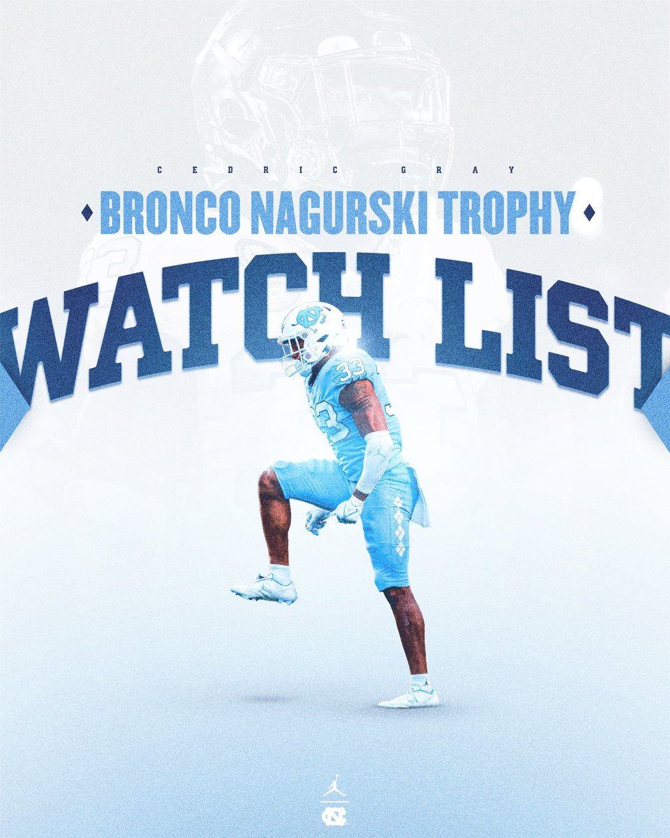 UNCFootball's tweet photo. One of the nation’s top returning defenders 😤

Ced Gray 🤝 Nagurski Trophy 

#CarolinaFootball 🏈 #UNCommon https://t.co/0ncGmNdcot