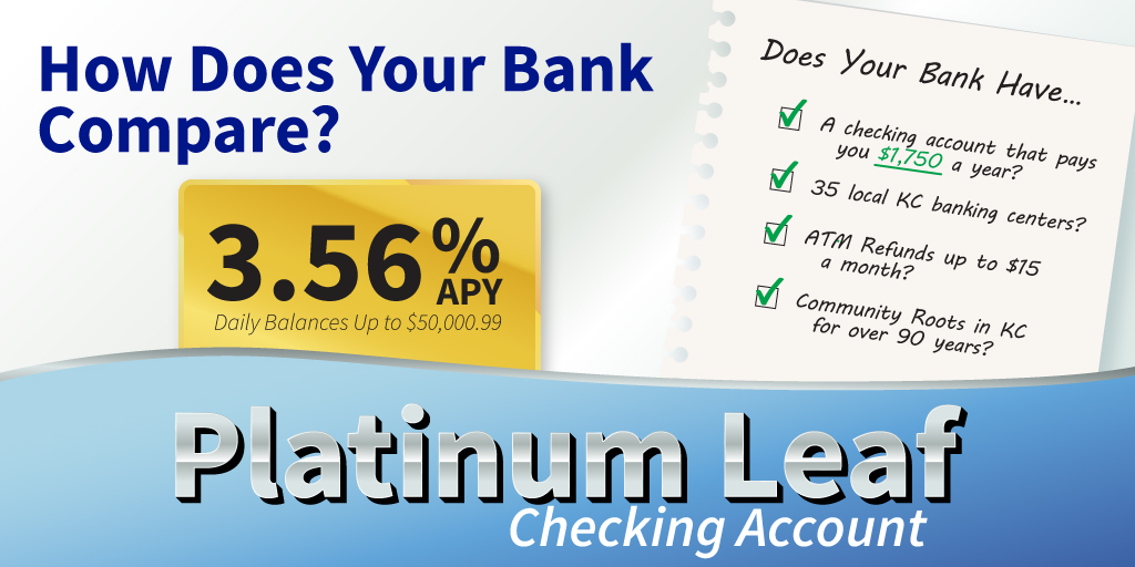 securitybankkc's tweet image. Our Platinum Leaf checking account yields high interest AND has all the perks! How does your bank compare? 🤩 💰 Open an account online in minutes! bit.ly/3rE69Z4 #MemberFDIC #HighYieldChecking #HighInterestChecking #BoldlyLocal