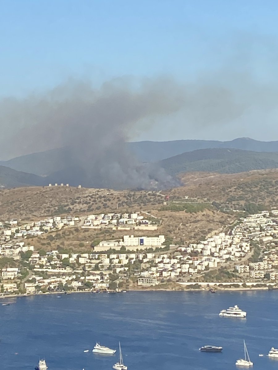 #türkbükü tepesinde yangın