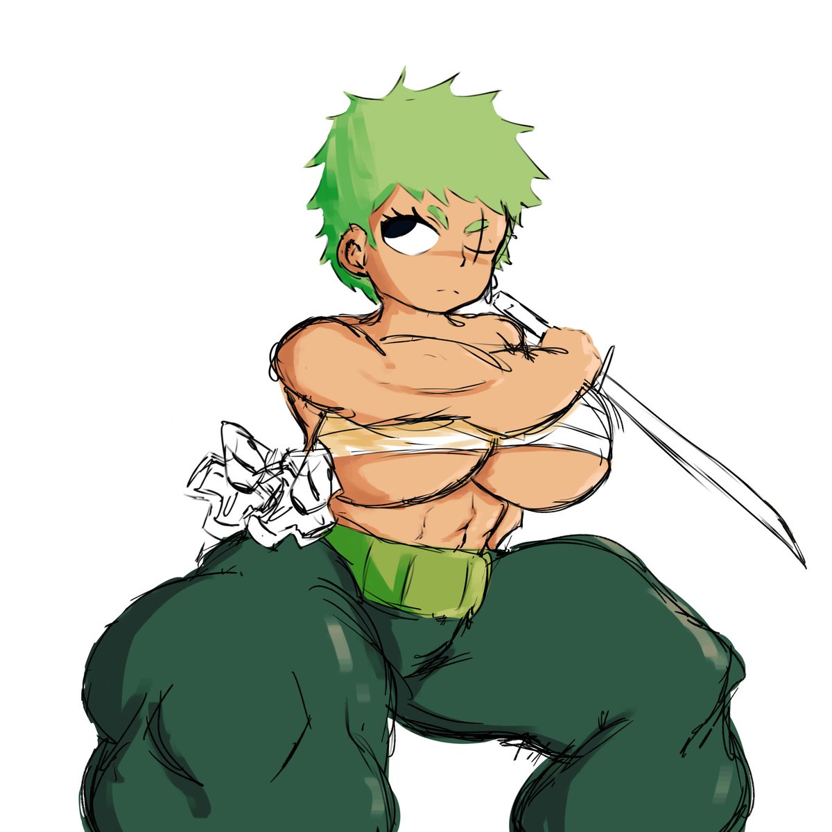 Mok__8's tweet photo. Zoro genderbend #ONEPIECE https://t.co/799sOmJXDk