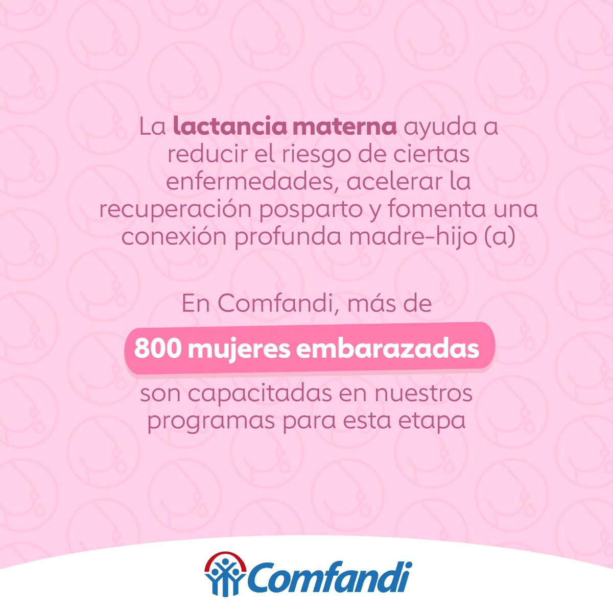 comfandi's tweet photo. En Comfandi estamos presentes para nuestras mamás durante la etapa de lactancia materna, promoviendo 5 beneficios especiales para su cuidado y bienestar durante este periodo tan importante para su vida y la de su bebé.  #LactanciaExclusiva #Comfandi #TuManoAmiga https://t.co/KNPHqeqoj1