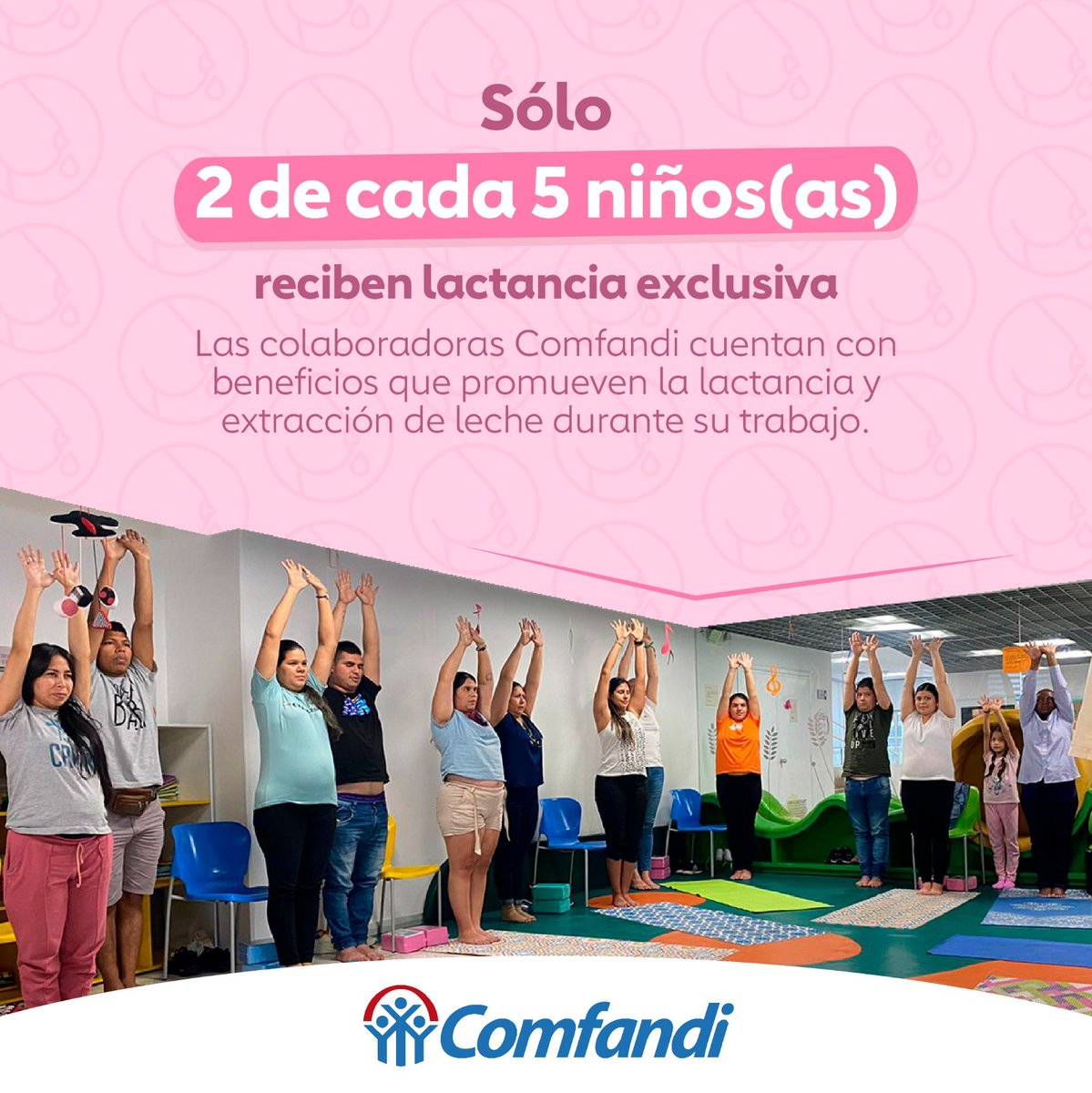 comfandi's tweet photo. En Comfandi estamos presentes para nuestras mamás durante la etapa de lactancia materna, promoviendo 5 beneficios especiales para su cuidado y bienestar durante este periodo tan importante para su vida y la de su bebé.  #LactanciaExclusiva #Comfandi #TuManoAmiga https://t.co/KNPHqeqoj1