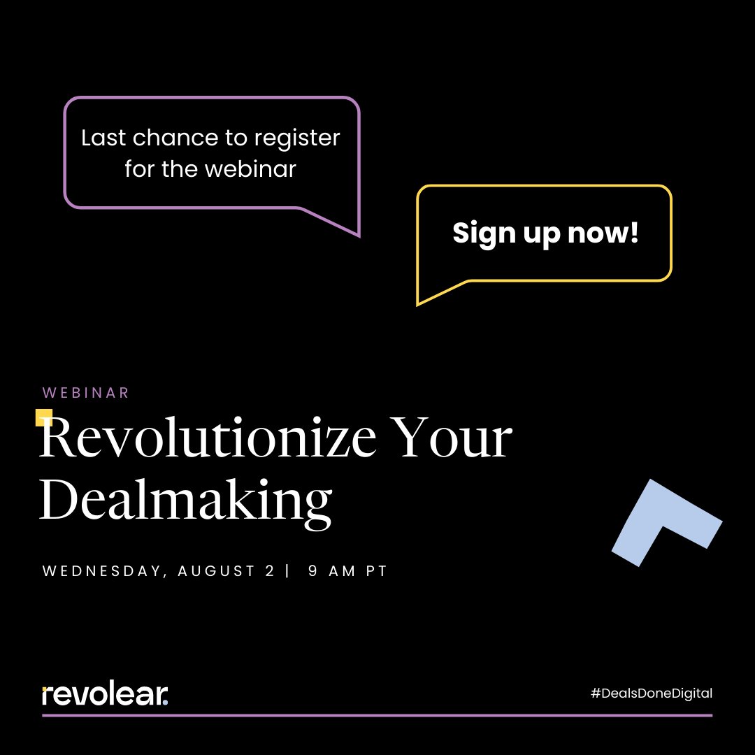 RevolearCorp's tweet photo. 👉 Don't miss this exclusive preview!

Join Raja Singh, CEO &amp; Founder, for a preview of the Revolear deal desk platform and live Q&amp;A. 

Sign Up Now: https://t.co/4SA3RayZCT

#dealsdonedigital https://t.co/eOonxWnoUd