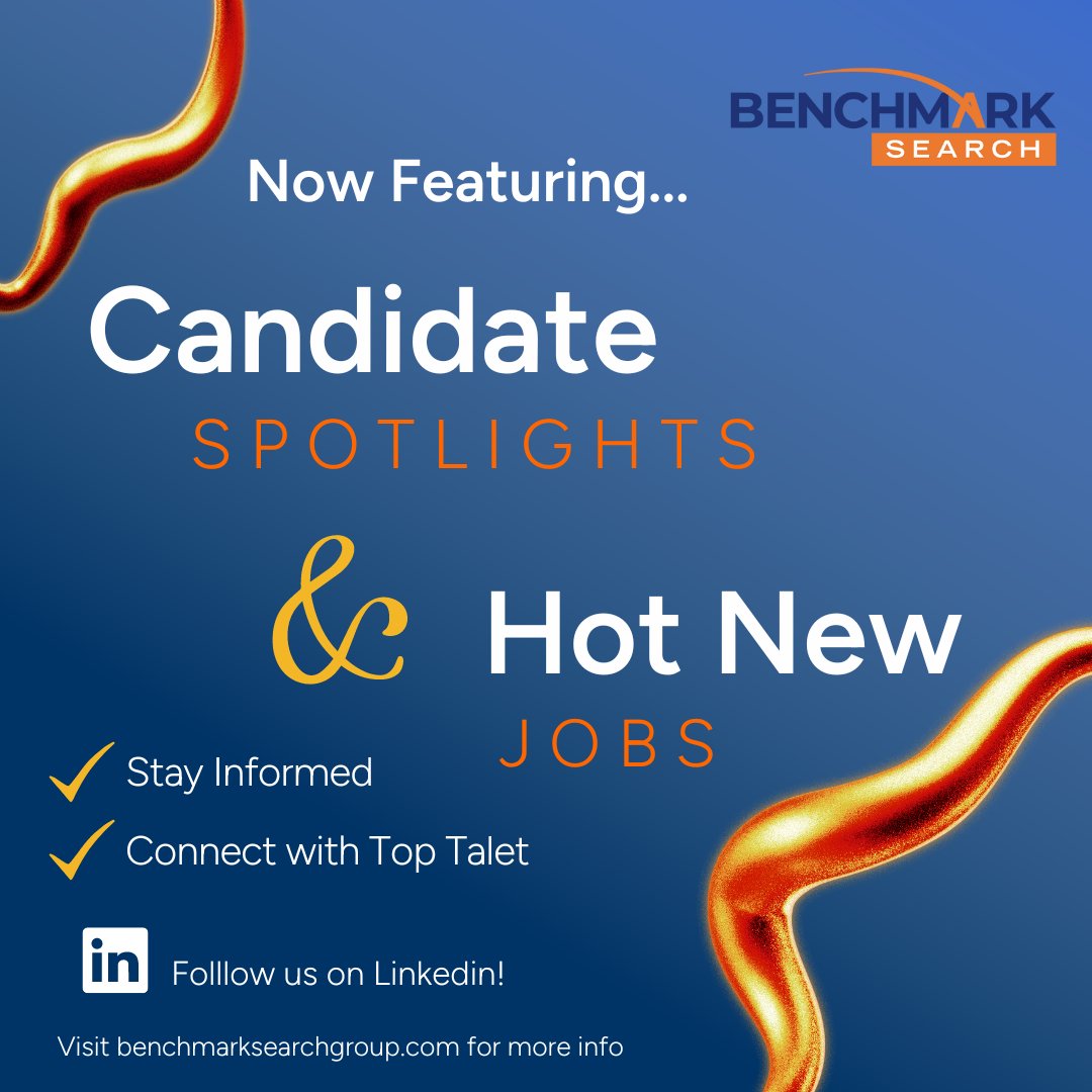 BenchmarkSearch's tweet photo. Benchmark is now featuring weekly Candidate Spotlights and Hot New Job Alerts to keep you informed and connect with top talent!✨#benchmarksearch #Dallas #candidate #jobseekers #DFW 

Follow us on LinkedIn for more information! https://t.co/8Lgxz6ERfl https://t.co/u92v6gKbU4