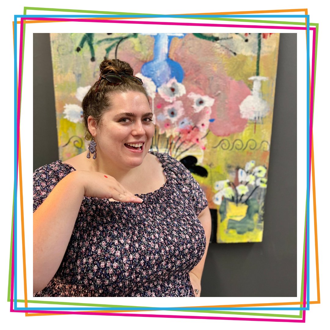 Summit_Artspace's tweet photo. It’s bittersweet that this is Sam Imrie’s last week with us at #SummitArtspace. After two years as our Exhibitions & Programs Assistant, she is going to pursue her graduate degree in Art History at Bowling Green State University this Fall! 📚🏛️🖼️
@bgsu #gradschoolhereshecomes https://t.co/lT5I9agTf9