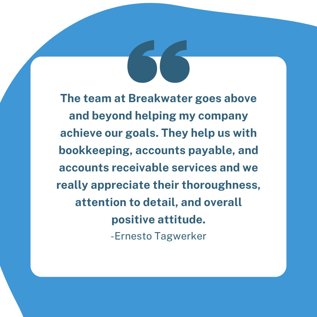 #TeamBreakwater believes your goals are our goals. We provide the accounting, bookkeeping and payroll services to help you achieve your goals and have partners to help guide you in all other areas of your business!