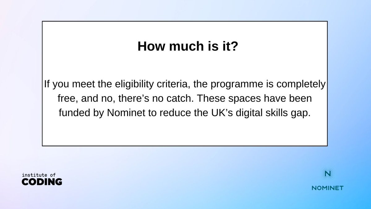 We recently launched a free, nationwide training programme called Click Start. Here's everything you need to know ⬇️

Head to our website to find out more and to apply for your free place bit.ly/44jvvd6

#STEM #ClickStart <a href="/BathSpaUni/">Bath Spa University</a> <a href="/Nominet/">Nominet</a> @TechUPwomen <a href="/bethebusiness/">Be the Business</a>