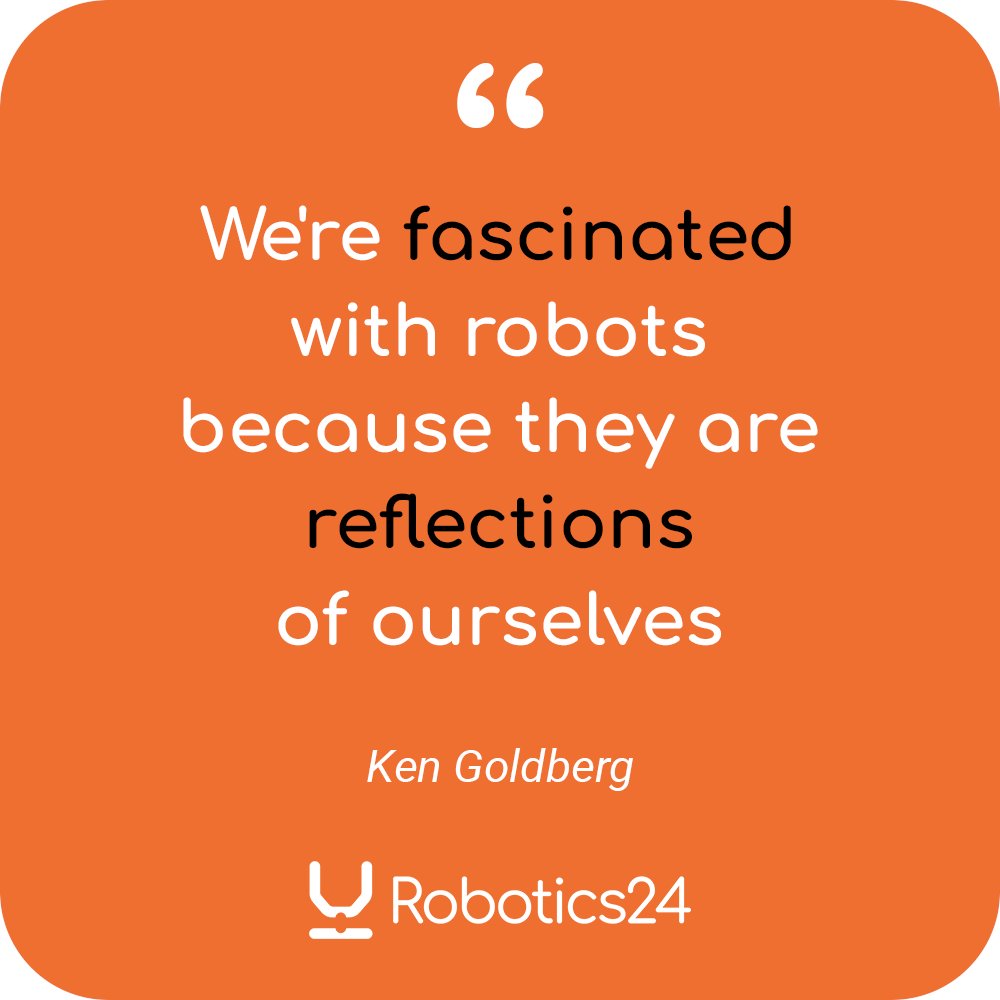 #Robortics #quote
"We're fascinated with #robots because they are #reflections of ourselves." by Ken Goldberg

#ai #quotes #goldberg #automation #empaty