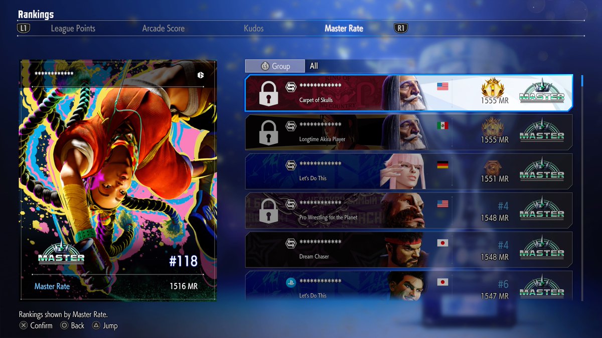 StreetFighter's tweet photo. Introducing the Master League! 🏆

When two Master Rank players fight each other in Ranked Matches, it'll now impact a new Master Rate (MR). Those at the top will ascend to a new Legend Rank. Phase 1 has begun and MR resets every 3 months.

Will you become a Legend? https://t.co/yscVoEwnlb