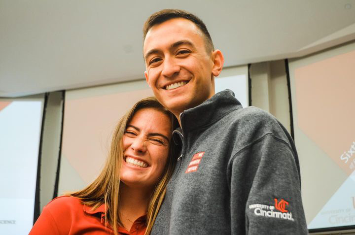 True love is found in the lab. ❤️ Congratulations to CEAS class of '21 graduates Evie Armitage and Athan Abuyuan on their recent engagement!