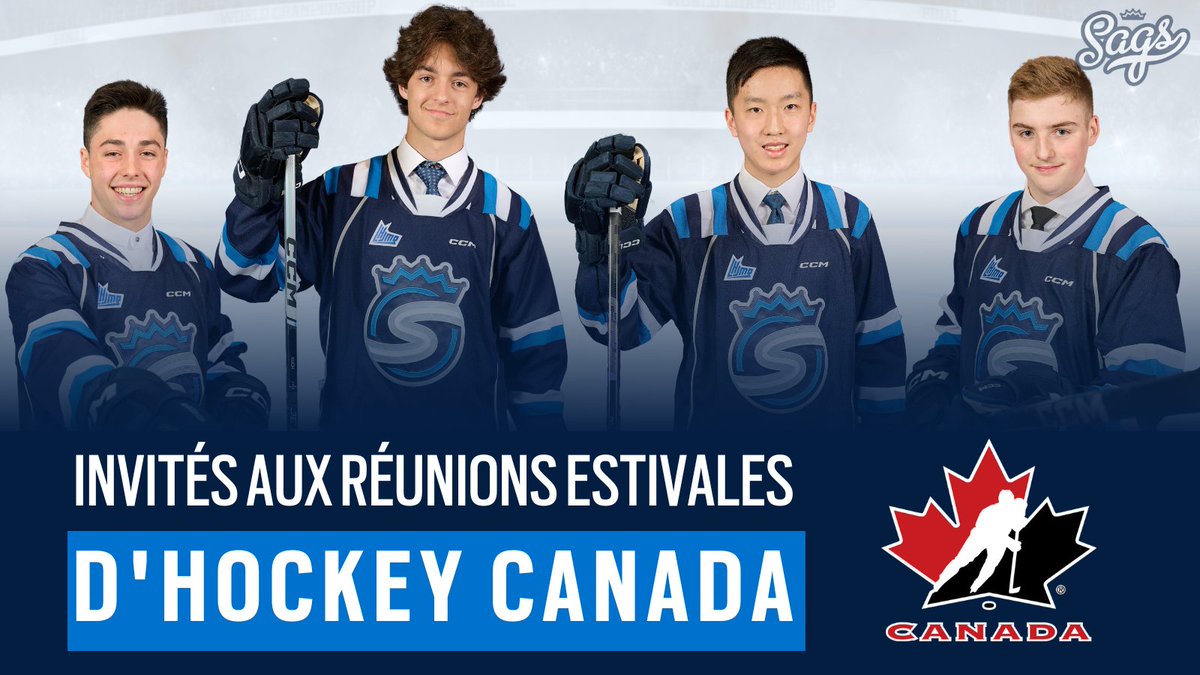 Alex Huang, Émile Guité, Jonathan Prud’homme et Nathan Lecompte ont été invités aux réunions estivales du Programme d’excellence de Hockey Canada🔵⚪️

14 joueurs de la LHJMQ de moins de 17 ans ont reçu l'invitation🇨🇦

Pour plus de détails👇
bit.ly/3DBHMhp

#fierdetresags