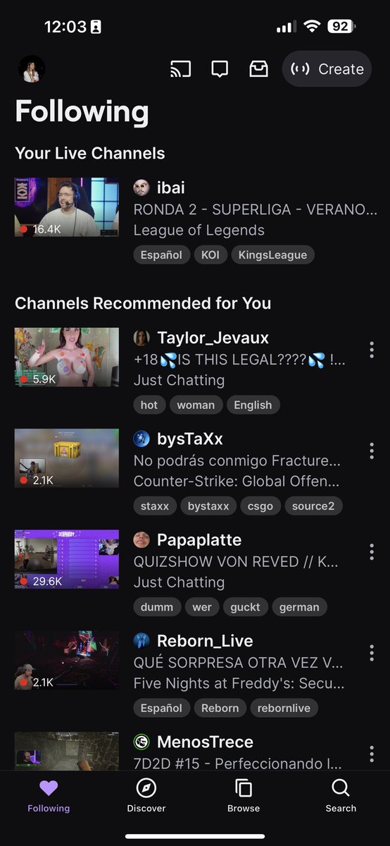 Isanavarrom23's tweet photo. @Rubiu5 que haz hecho con mi cuenta de twitch!🫣 https://t.co/4TwF8rR4iu