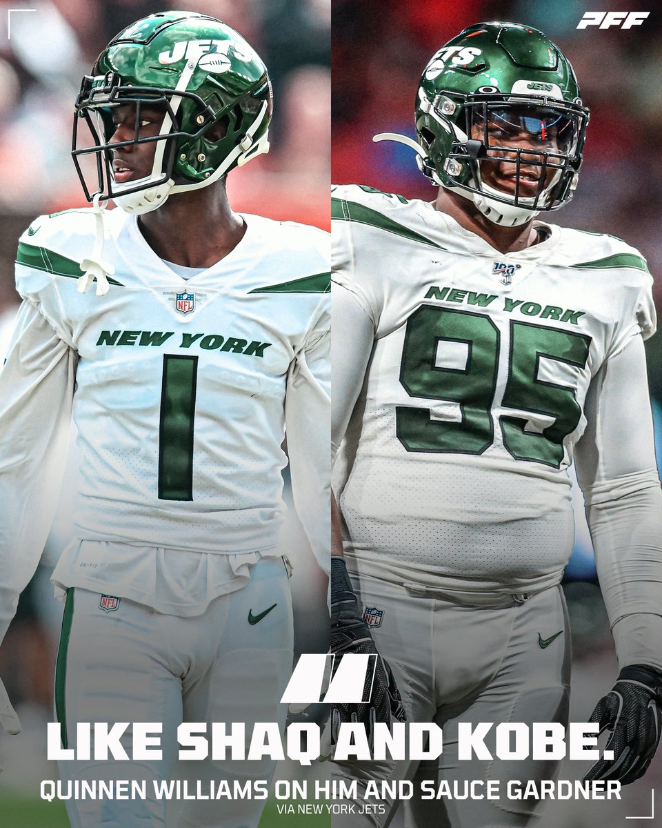 PFF's tweet photo. Are Sauce Gardner and Quinnen Williams a Top-5 defensive duo in the league? https://t.co/mAoXXCQ1Q0