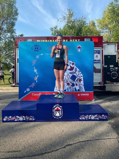 OPP_NWR's tweet photo. Congrats A/Sgt. Haley Collinson of #PickleLakeOPP! 1st in age category for women at the @WPFG2023 half-marathon in #Winnipeg. Proud moment for #SLKTOPP and #NWROPP.  ^ae https://t.co/9W0cPft6h8