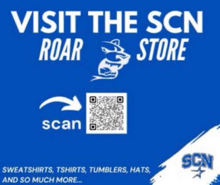 Check out the newest in:

🔵SCN Apparel, Hats &amp; More
⚫️Quality Selection
🔵 Latest Back to School Trends
⚫️Custom Options
🔵Doorstep Delivery 
⚫️Roar Store LIVE at Black &amp; Blue 🔵Friday💡Night💡Lights!

👉 scnboosters.com