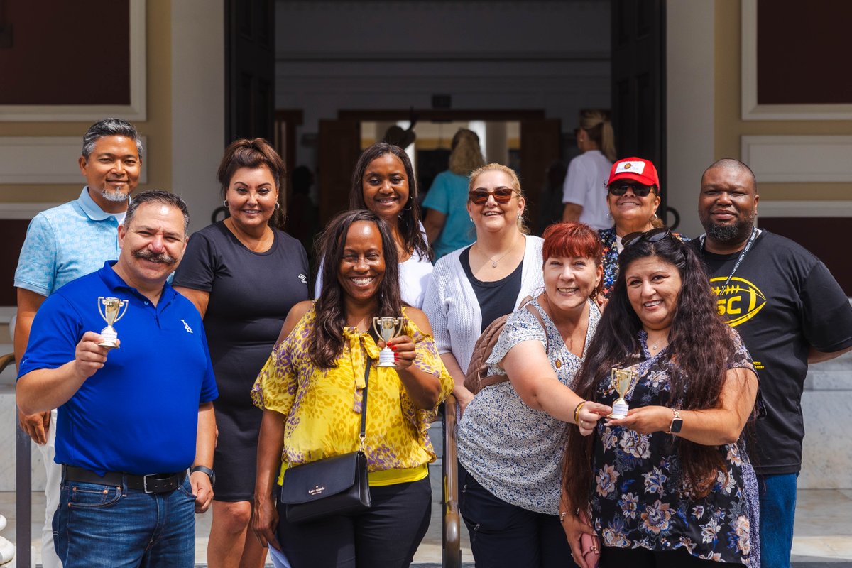LAUSDAdultEd's tweet photo. The learning never stops! Our Division of Adult and Career Education principals had the chance to learn all about the Greek and Roman antiquities at the stunning Getty Villa Museum. https://t.co/uzOf62gbE4