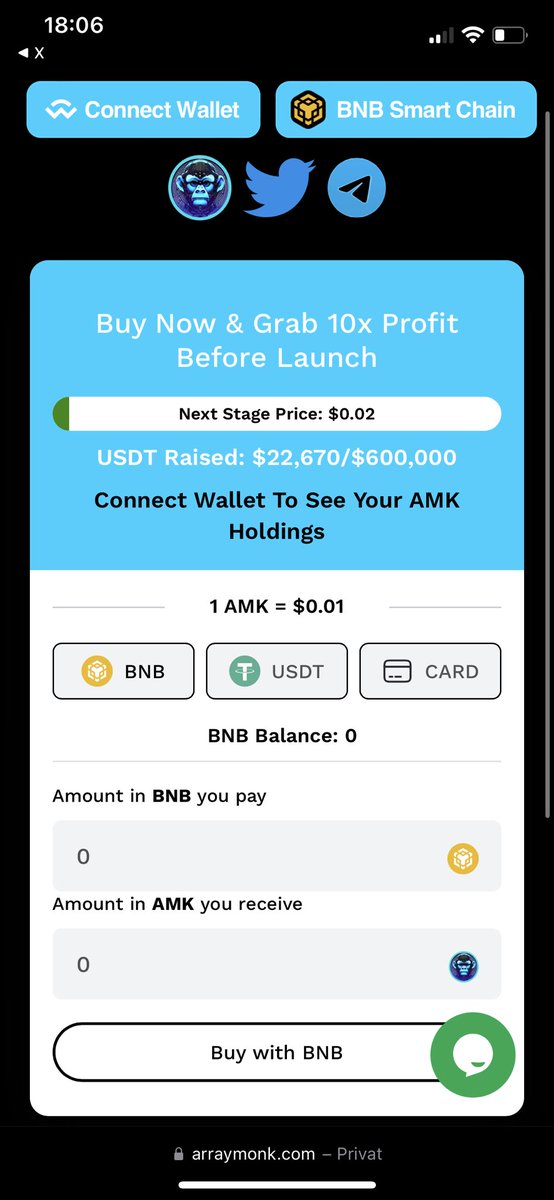 array_monk's tweet image. $20,000 from $600,000 already raised! 

$AMK #AMK #ArrayMonk