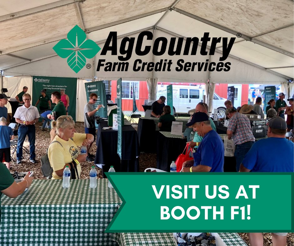 AgCountry's tweet photo. We're here at @MNFarmfest! Join us today, tomorrow, &amp; Thursday at our booth F1! https://t.co/Y2oZigoVbF