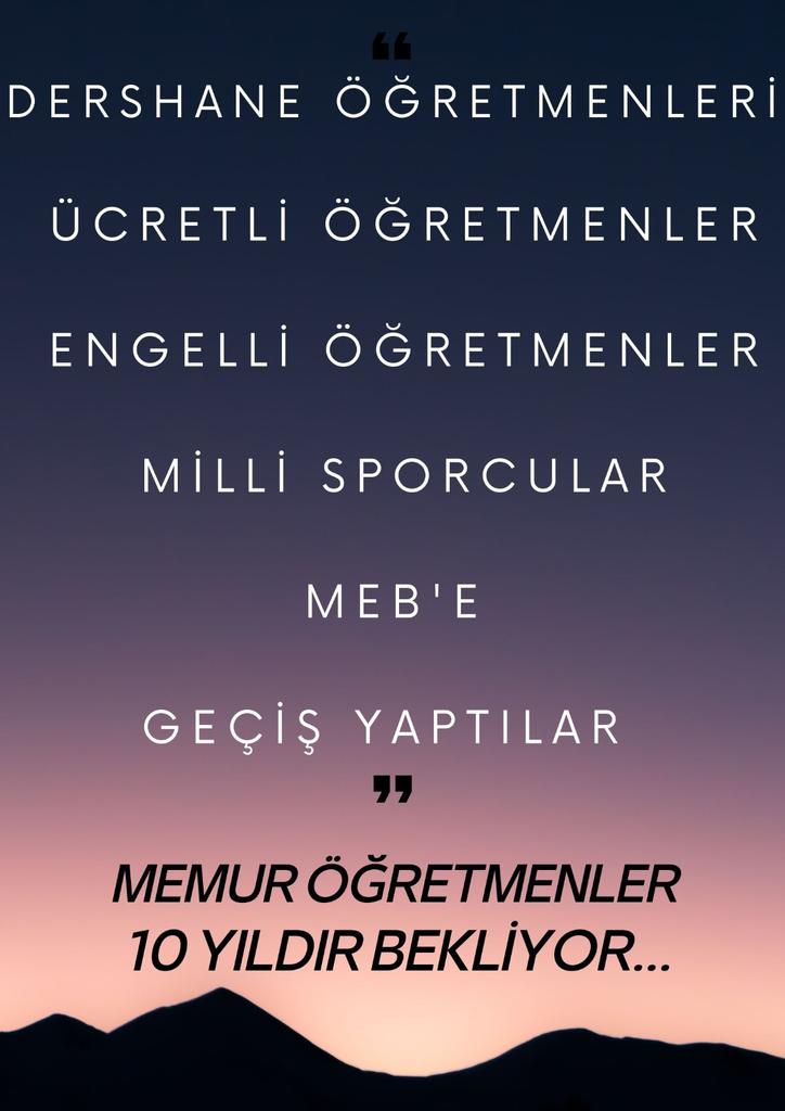<a href="/enginpnrbsli/">Engin PINARBAŞLI</a> Sadece eskisi gibi
%3 hakkımızı istiyoruz
#MemurÖğretmenlerimiz