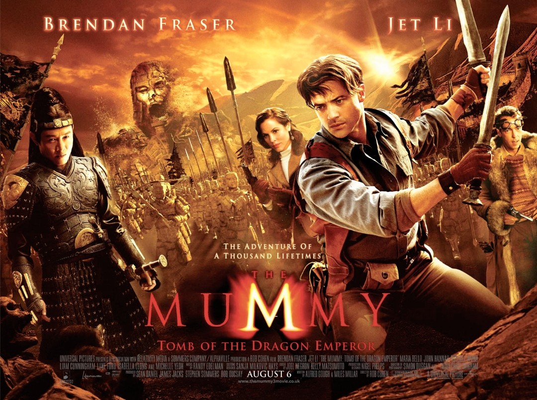 'Here We Go Again.' - Rick O'Connell.
Today Marks The 15th Anniversary Of #TheMummy: Tomb Of The Dragon Emperor.
#BrendanFraser. @JetLi_Official. 
#MariaBello. #MichelleYeoh.