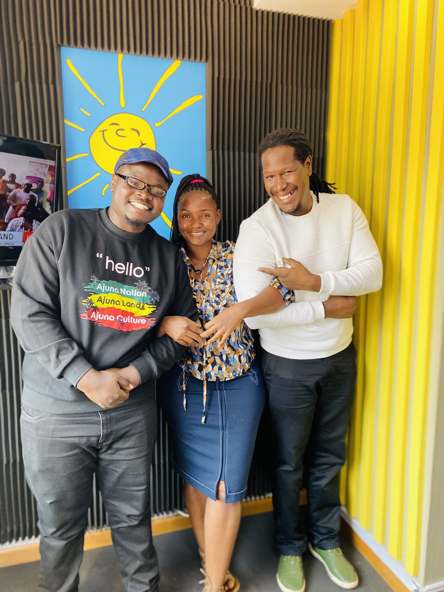 .<a href="/AjunaJamesJr/">Ajuna</a> graced the show today with <a href="/DJWilUg/">Wil</a> and <a href="/ksebuto/">kagusuru allen</a> 
Fort Portal, are you ready?🥳

#CapitalFMNationalTour