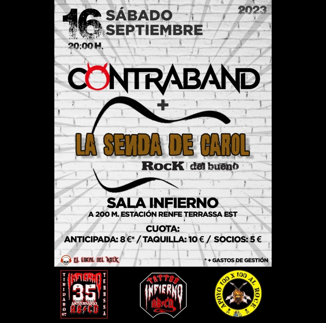 #proximamente eventazo para quienes vivís cerca de #Terrassa (#Barcelona). Conciertazo de #rockdelbueno , del que te sube la energía 🔥
Próximo 16 de septiembre. 
Entradas👇
entradium.com/events/contrab…
#concierto #Rock #rockenespañol #temaspropios #cancionesoriginales