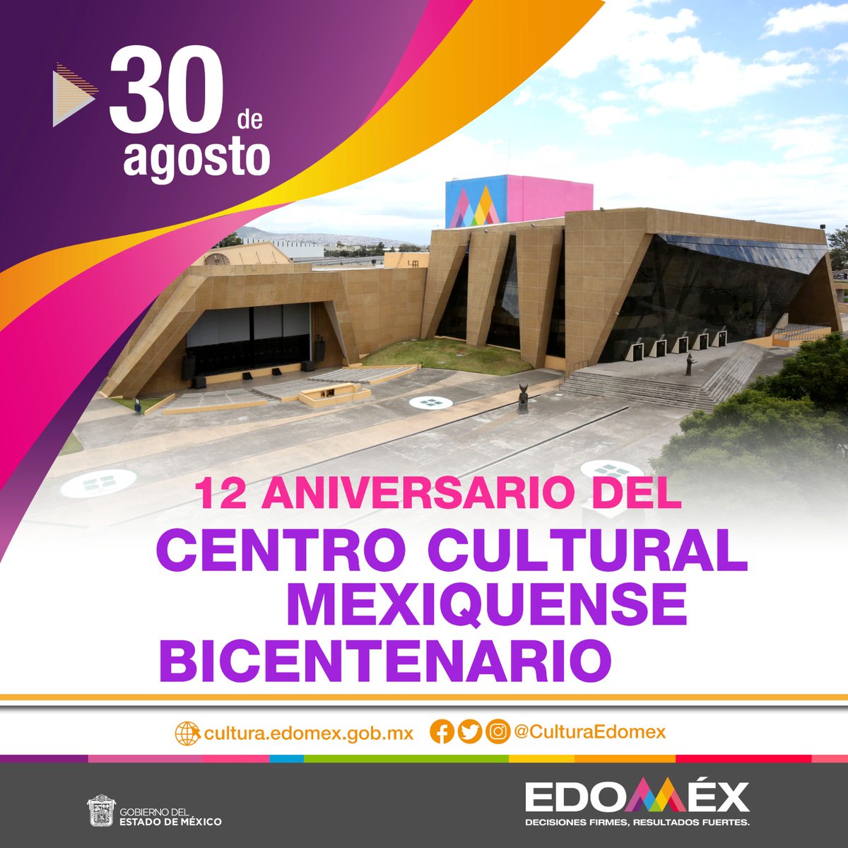 🥳 Hoy estamos de manteles largos por el 1⃣2⃣ aniversario 🤩 del @ccmbcultura, un espacio que se ha consolidado como impulsor de talentos mexiquenses del #ValleDeLosVolcanes, en sus esenarios se han presentado artistas nacionales e internacionales 👏
¡Visítalo!
#12AniversarioCCMB