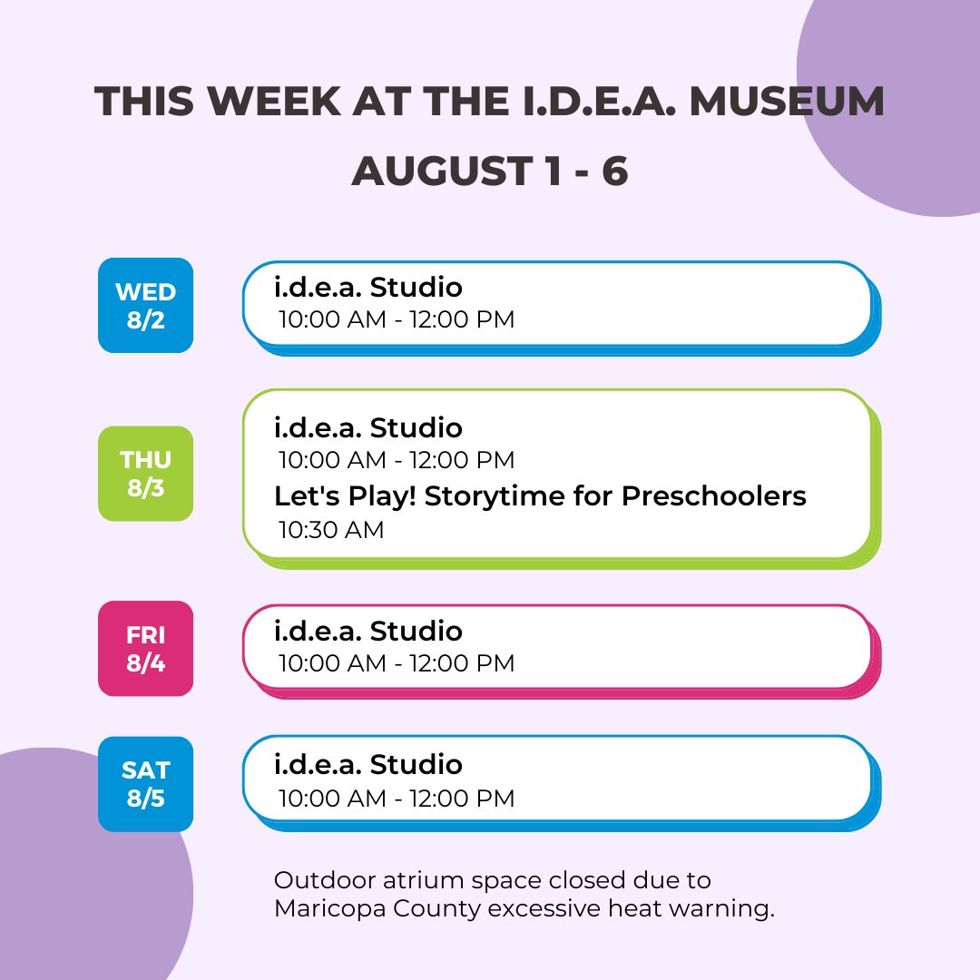 ideaMuseumMesa's tweet photo. This week at the i.d.e.a. Museum we're oozing creativity! https://t.co/blJJ9kHMgK