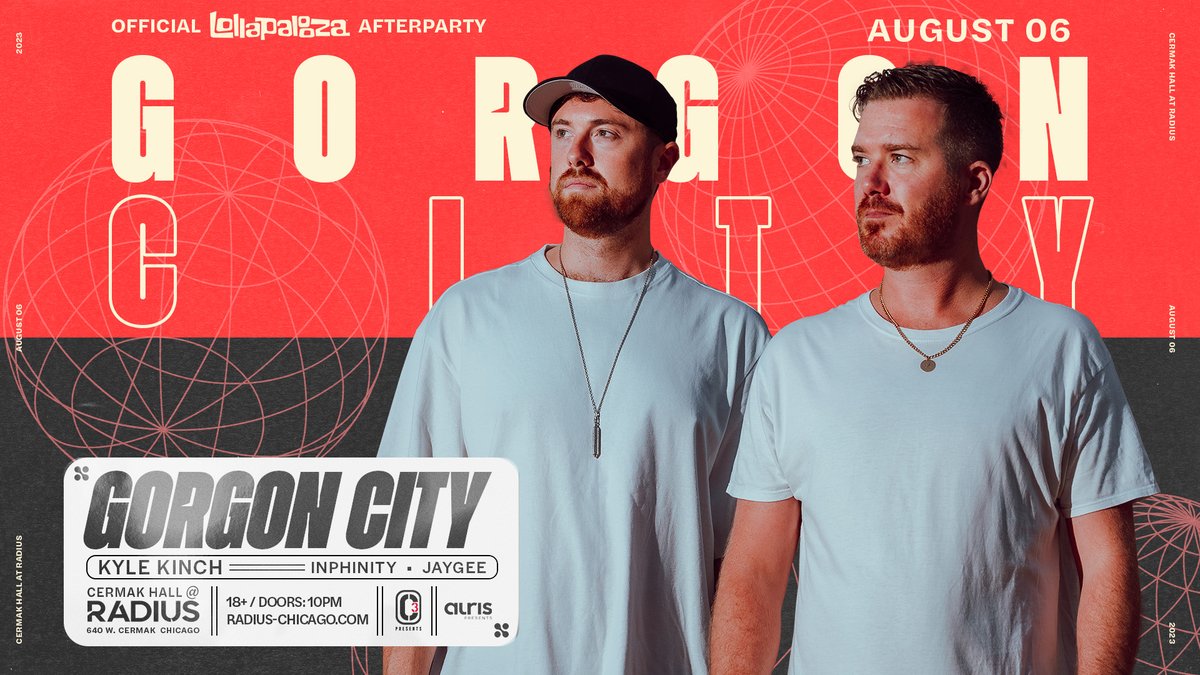 RADIUS (@radiuschicago) on Twitter photo TICKETS MOVING FAST // Don't miss <a href="/GorgonCity/">Gorgon City</a> closing out Lollapalooza weekend at Cermak Hall this Sunday!
Get your tickets ASAP » go.radius-chicago.com/lollagorgoncity TICKETS MOVING FAST // Don't miss <a href="/GorgonCity/">Gorgon City</a> closing out Lollapalooza weekend at Cermak Hall this Sunday!
Get your tickets ASAP » go.radius-chicago.com/lollagorgoncity