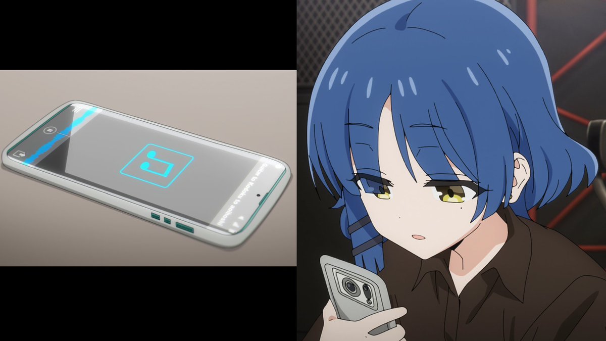 BocchiTheRockS2's tweet photo. Not today
Here's a look at everyone's smartphones:
Bocchi/Kikuri: iPhone 8
Nijika: iPhone 11/12
Kita: iPhone 13
Ryo: Aquos R6
- Bocchi has an older model because she doesn't socialize, no need to upgrade.
- Kita follows trends so she has the latest model at the time 
(1/2) https://t.co/2YbMxaql4p